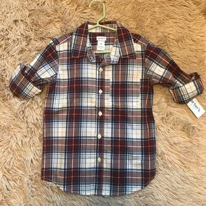 NWT - Carter’s Boys Size 6 Plaid Button Shirt
